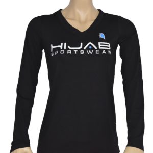 Hijab Sportswear V-neck Long Sleeve T-shirt