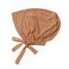 Inner Hijab Tie Rope Scarf with Adjustable Elastic Lace in Khaki Color