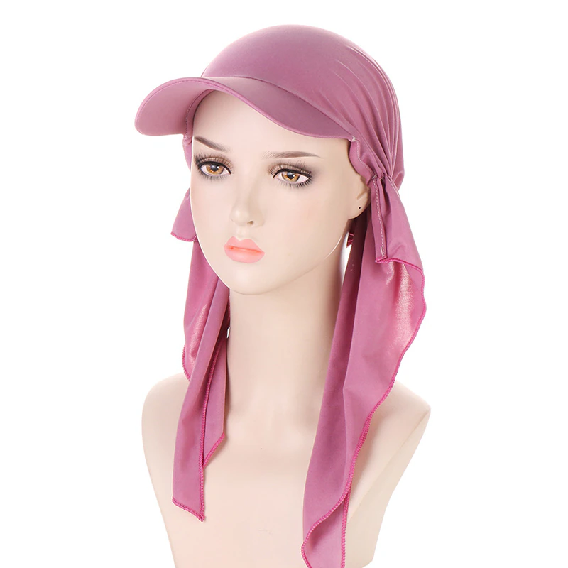 Hijab Sports Baseball Cap in Pink Color