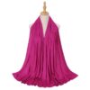 Instant Cotton Jersey Hijab Scarf in Rose Red Purple color